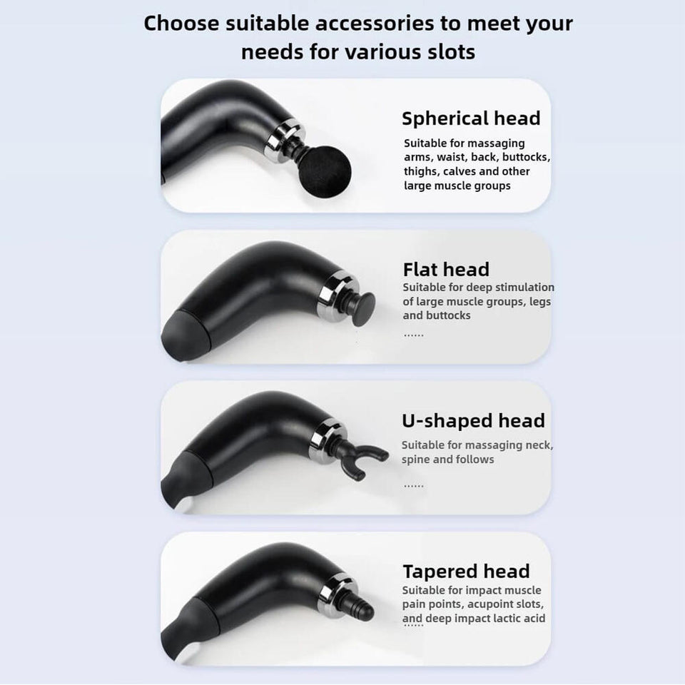 Pistola de masaje muscular en forma de U